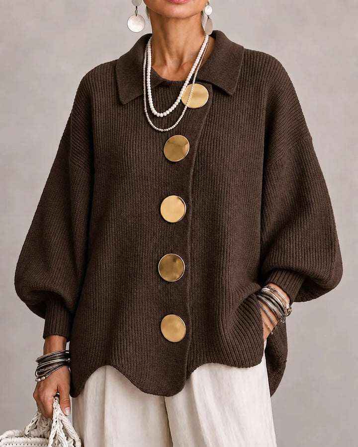 Elara | Oversized Button Knit Sweater