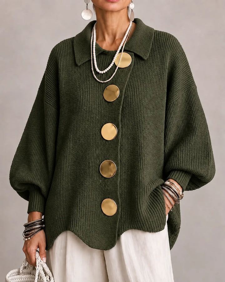 Elara | Oversized Button Knit Sweater