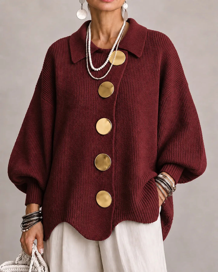 Elara | Oversized Button Knit Sweater