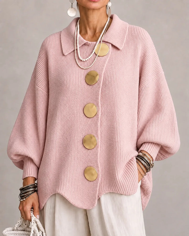 Elara | Oversized Button Knit Sweater