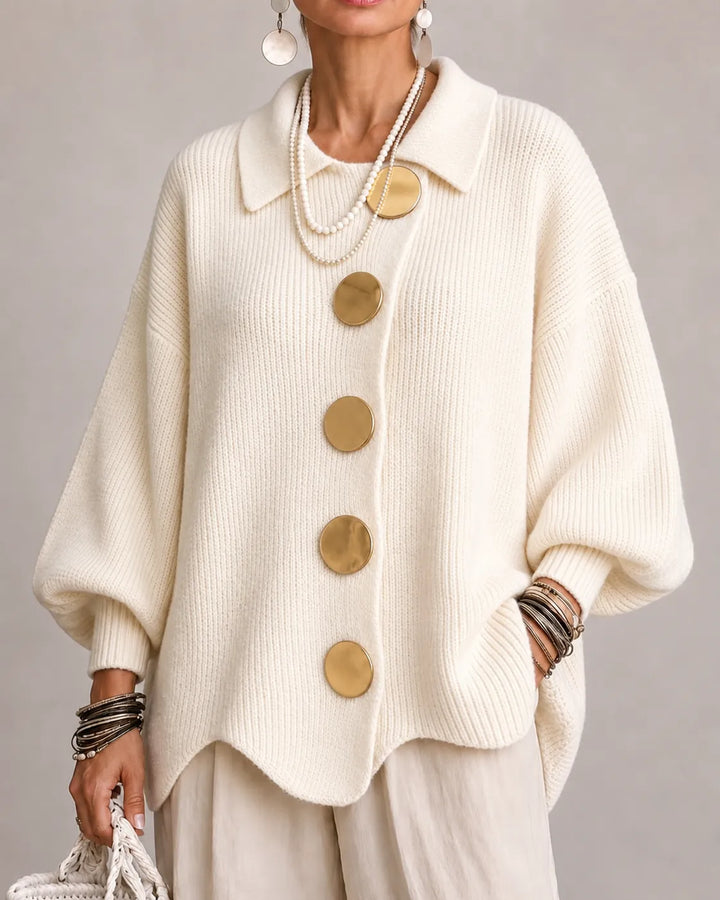 Elara | Oversized Button Knit Sweater