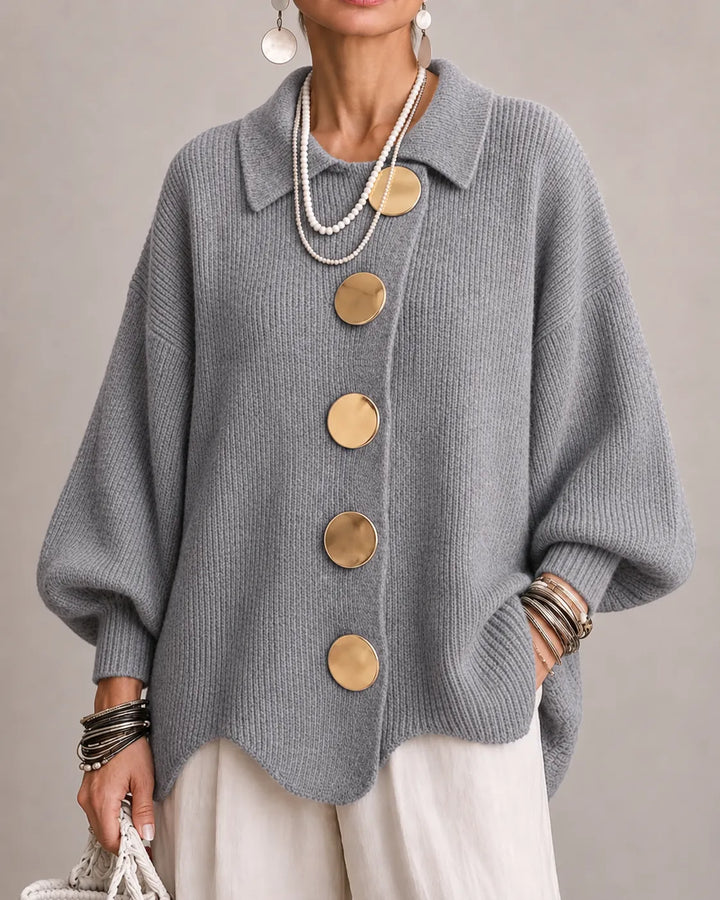 Elara | Oversized Button Knit Sweater