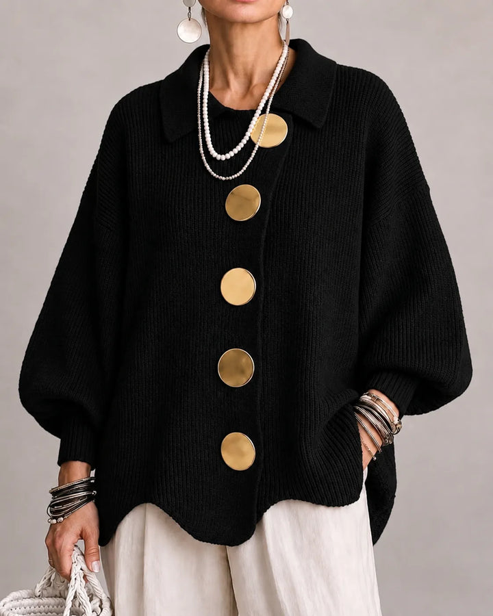 Elara | Oversized Button Knit Sweater