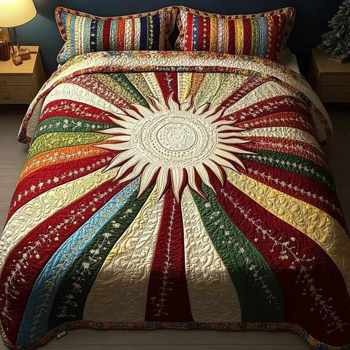 3-Piece Quilted Bedding Set - Sunshine Glow